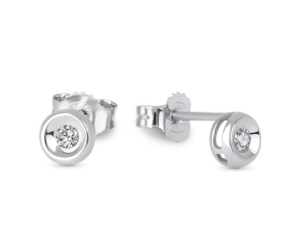 Earrings Demetra Woman Diana in Gold Diamante 0.08 Ct 9K.021.008.W - 9K.021.008.W
